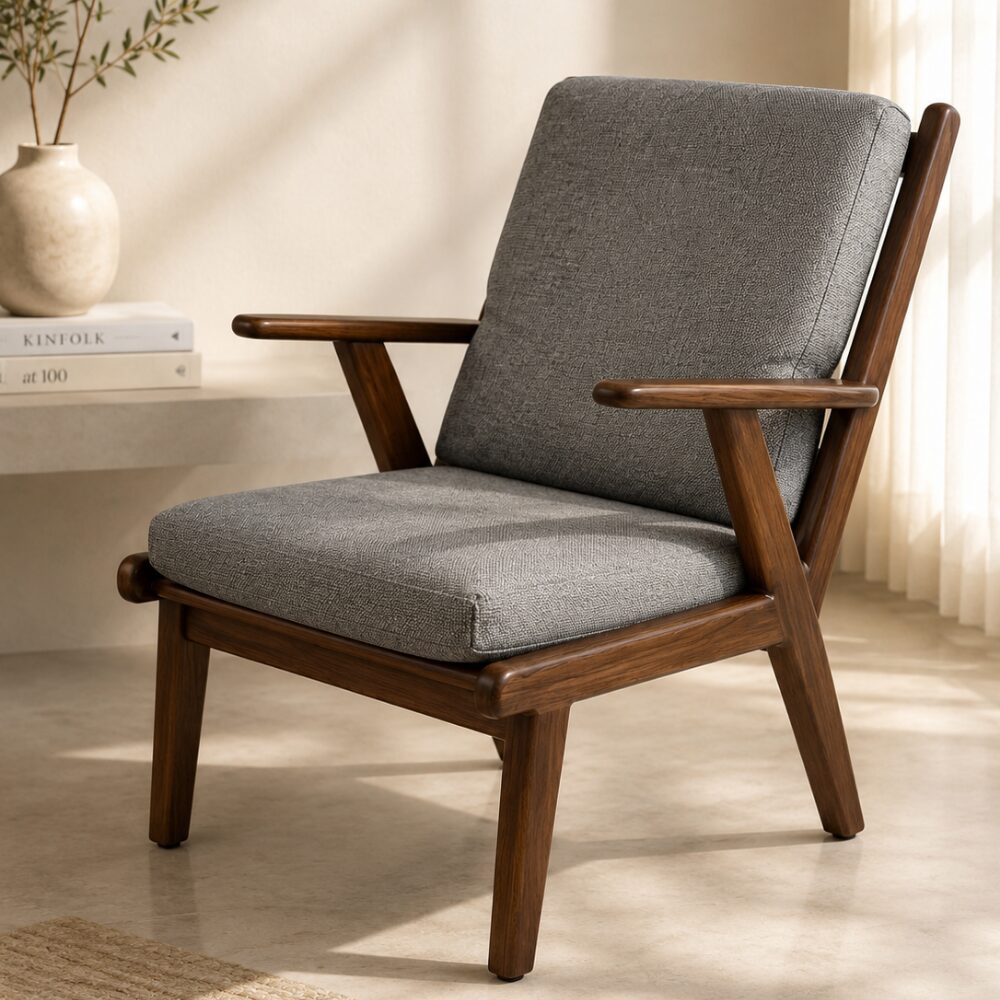 COPENHAGEN ARMCHAIR كرسي كوبنهاغن بذراعين (رمادي)