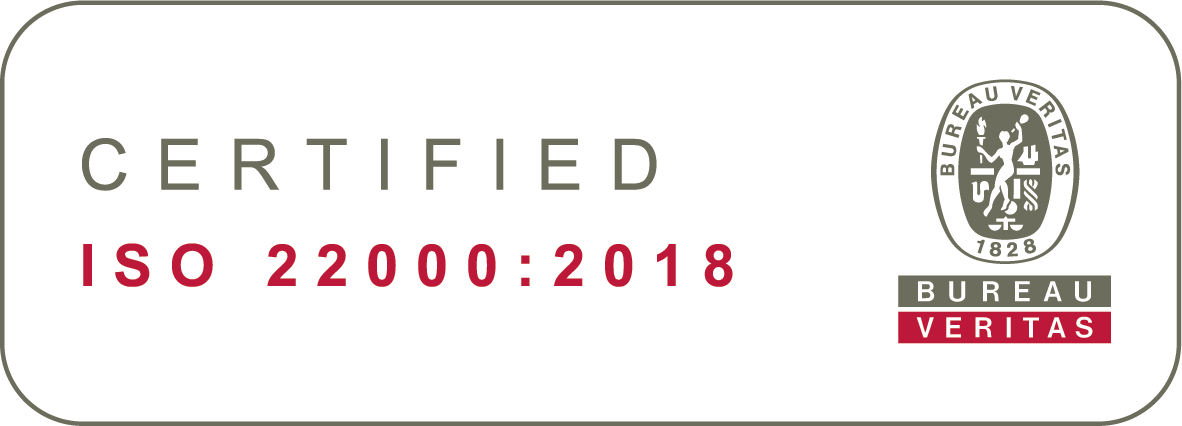 ISO 22000:2018 certified
